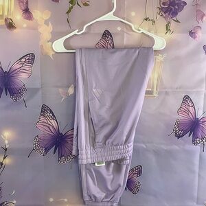 Adidas Lavender Women’s Joggers with Elastic Cuffs